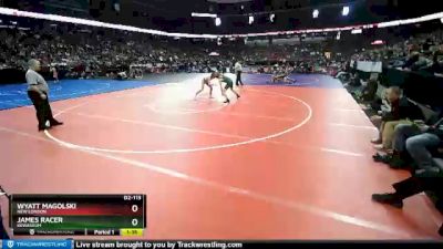 D2-113 lbs Quarterfinal - Wyatt Magolski, New London vs James Racer, Kewaskum