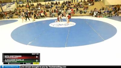 174 lbs Quarterfinal - Seth Goetzinger, Augsburg University vs Alexander Rapelje, Concordia College