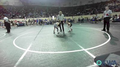 52 lbs Round Of 32 - Jett Boland, Tonkawa Takedown Club vs Brock Villines, Weatherford Youth Wrestling