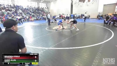 128 Boys Cons. Semi - Braeden Steele, St Augustine vs Karim Allal, Brawley