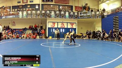 106 lbs Quarters & Wb (16 Team) - Kolby Robinson, Renselear Central vs Jack Hunter, Western