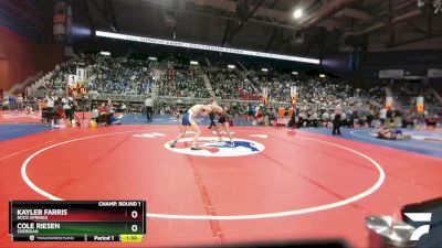 4A-138 lbs Champ. Round 1 - Cole Riesen, Sheridan vs Kayleb Farris, Rock Springs