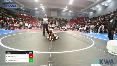 58 lbs Consi Of 8 #2 - Kannon Pollard, Grove Takedown Club vs Andrew Johnson, Pitbull Wrestling Academy