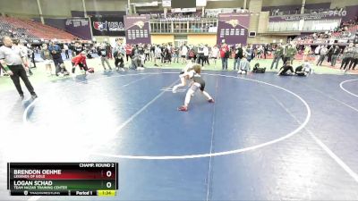 120 lbs Champ. Round 2 - Logan Schad, Team Nazar Training Center vs Brendon Oehme, Legends Of Gold