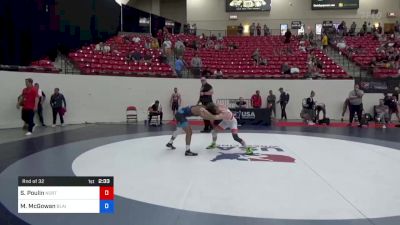 57 kg Rnd Of 32 - Stevo Poulin, Northern Colorado Wrestling Club vs Marc-Anthony McGowan, Blairstown Wrestling Club