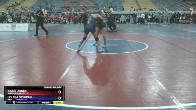 130 lbs Round 1 (16 Team) - Abbie Jones, Baker University vs Louisa Schwab, Menlo College