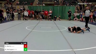 73 lbs Round Of 16 - Greysen Martin, Guerrilla Wrestling Academy vs Nathan Herlugson, Georgia