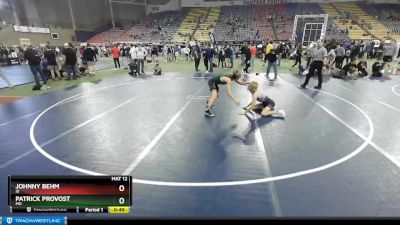 106 lbs Cons. Round 4 - Johnny Behm, ID vs Patrick Provost, MO