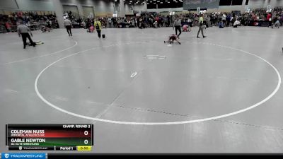 49 lbs Champ. Round 2 - Gable Newton, DC Elite Wrestling vs Coleman Nuss, Immortal Athletics WC