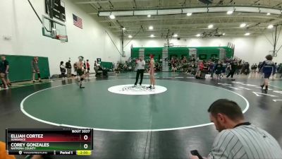 132 lbs Champ. Round 2 - Corey Gonzales, Natrona County vs Elijah Cortez, Sundance