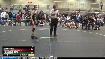 96 lbs Round 5 (6 Team) - Nolan Clemente, Donahue WA vs Brody Page, American Gladiators-Venom