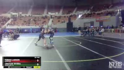 D1-144 lbs Quarterfinal - Cristian Rivera, Sunnyside H.S. vs Tobias Larson, Hamilton