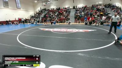 120 lbs Champ. Round 3 - Tanner Layer, Sheridan vs Jonathan Ackerman, Cheyenne Central