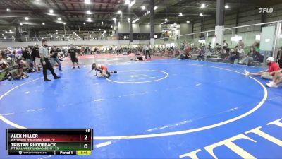 65 lbs Finals (2 Team) - Alex Miller, JEFFERSON WRESTLING CLUB vs Tristan Rhodeback, PIT BULL WRESTLING ACADEMY