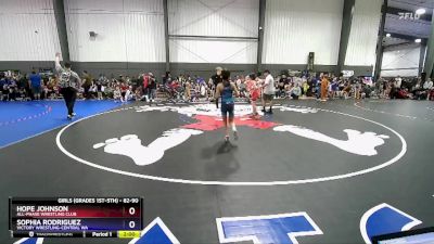 82-90 lbs Round 4 - Hope Johnson, All-Phase Wrestling Club vs Sophia Rodriguez, Victory Wrestling-Central WA