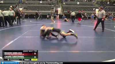 120 lbs Cons. Round 3 - Braedin Nebelsick, Ironhawk Wrestling Academy IA vs Cayden Christensen, Hammer Time Wrestling Academy