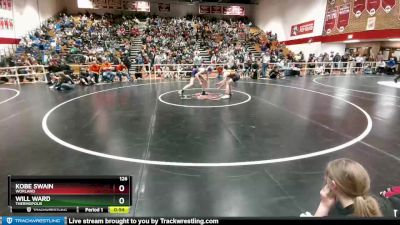 126 lbs Cons. Round 3 - Kobe Swain, Worland vs Will Ward, Thermopolis