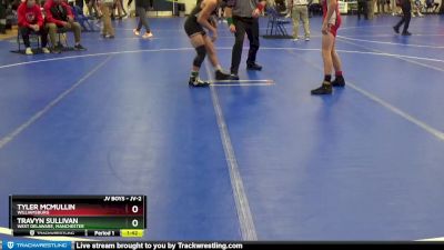 JV-2 lbs Round 1 - Tyler McMullin, Williamsburg vs Travyn Sullivan, West Delaware, Manchester