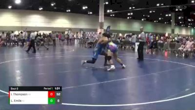 195 lbs Round 3 (6 Team) - Ian Thompson, Indiana Smackdown Black vs Lucson Emile, Youth Impact Center