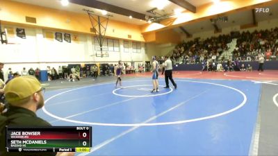 138 lbs Cons. Quarter - Jace Bowser, Wickenburg vs Seth McDaniels, Bagdad HS