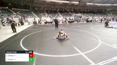 49 lbs Quarterfinal - Copper Dewey, Tulsa Blue T Panthers vs James Evans, Bartlesville Wrestling Club