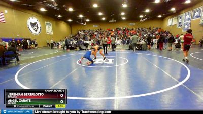 132 lbs Champ. Round 3 - Jeremiah Bertalotto, Turlock vs Angel Zarate, Lompoc