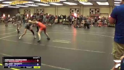 98 lbs Round 5 (6 Team) - Adrianna DiGregorio, MGW- Bangster Berry vs Delaney Tackett, MGW- Swirly Pop