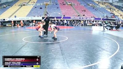 109 lbs Round 1 (16 Team) - Gabrielle Medeiros, Campbellsville University vs Hailey Holland, Missouri Valley College