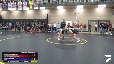 117 lbs Round 1 - Bree Swenson, Big Game Wrestling Club vs Ella Hron, Iowa