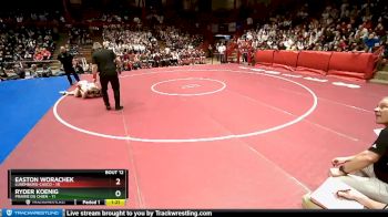 132 lbs D1/d2/d3 Finals (sat 3:00 P.m.) - Easton Worachek, Luxemburg-Casco vs Ryder Koenig, Prairie Du Chien