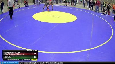 70 lbs Quarterfinal - Katelynn Miller, North Medford Youth Wrestling vs Tasi Boots, Hood River