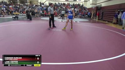 JV-18 lbs Quarterfinal - Connor Duncan, Clear Creek-Amana vs Lane Kieffer, Dubuque Hempstead