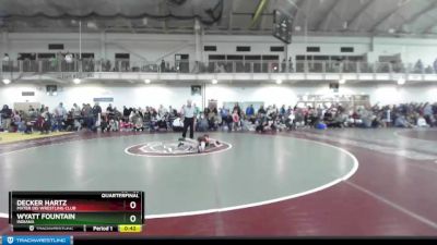 53 lbs Quarterfinal - Decker Hartz, Mater Dei Wrestling Club vs Wyatt Fountain, Indiana