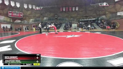 285 lbs Cons. Round 1 - Jonathan Vega, East Los Angeles College vs Seth Seibert, Bakersfield College