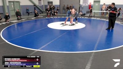 165 lbs Rr2 - Ryder Korevec, Avalanche Wrestling Association vs Erik Henderson, Chugach Eagles Wrestling Club