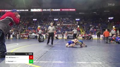 50 lbs Round Of 16 - Mason Williams, Wattsburg vs Isabella Hensel, Slippery Rock