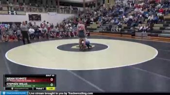 145 lbs 2nd Wrestleback (8 Team) - Aidan Schmitz, Mt. Pisgah Christian School vs Stephen Willis, Landmark Christian School