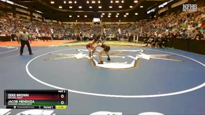 6A - 126 lbs Champ. Round 1 - Jacob Mendoza, Shawnee Mission West vs Zeke Brown, Wichita-West