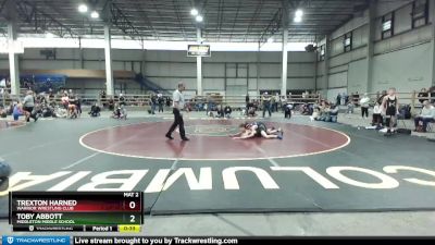 110 lbs Cons. Round 6 - Toby Abbott, Middleton Middle School vs Trexton Harned, Warrior Wrestling Club