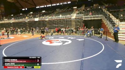 135 lbs 1st Place Match - Cade Gorda, Eastside United Wrestling Club vs Kade Enis, Thermopolis Wrestling Club