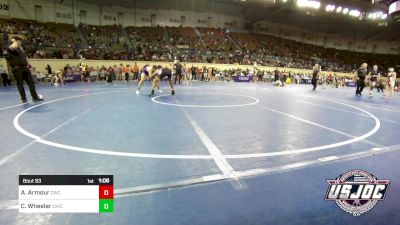 126 lbs Quarterfinal - Ardie Armour, CacheWrestlingClub vs Charles Wheeler, Chickasha Wrestling