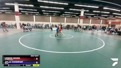 132 lbs Semifinal - London Woods, 3F Wrestling vs Jaylah Davenport, Texas