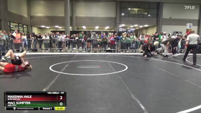 97 lbs Cons. Round 1 - Maci Sumpter, Ark City vs MaKenna Hale, Burlington