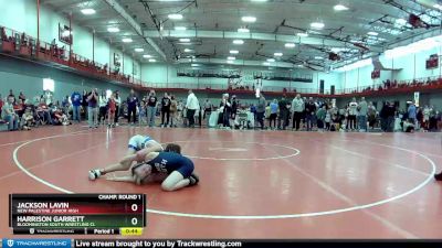 85 lbs Champ. Round 1 - Harrison Garrett, Bloomington South Wrestling Cl vs Jackson Lavin, New Palestine Junior High