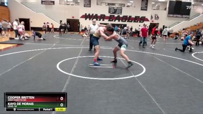 190 lbs Round 2 - Kayo De Morais, Level Up vs Cooper Britten, West Forsyth WC