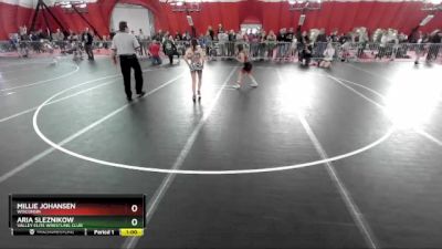 80 lbs Quarterfinal - Aria Sleznikow, Valley Elite Wrestling Club vs Millie Johansen, Wisconsin