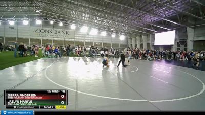 102 lbs Cons. Semi - Sierra Andersen, Ruby Mountain Wrestling Club vs Jazlyn Hartle, Steelclaw Wrestling Club