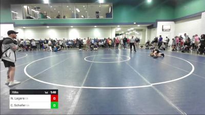 70 lbs Round Of 32 - Noah Legere, CA vs Colin Schafer, GA