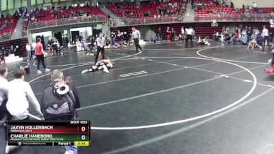 75 lbs Cons. Round 5 - Charlie Haneborg, Midwest Destroyers Wrestling Club vs Jaxyn Hollenbach, Nebraska Boyz