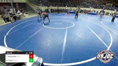 170 lbs Quarterfinal - Tyren Alexander, Chickasha Youth Wrestling vs Nathaniel Perez, Firebird Elite